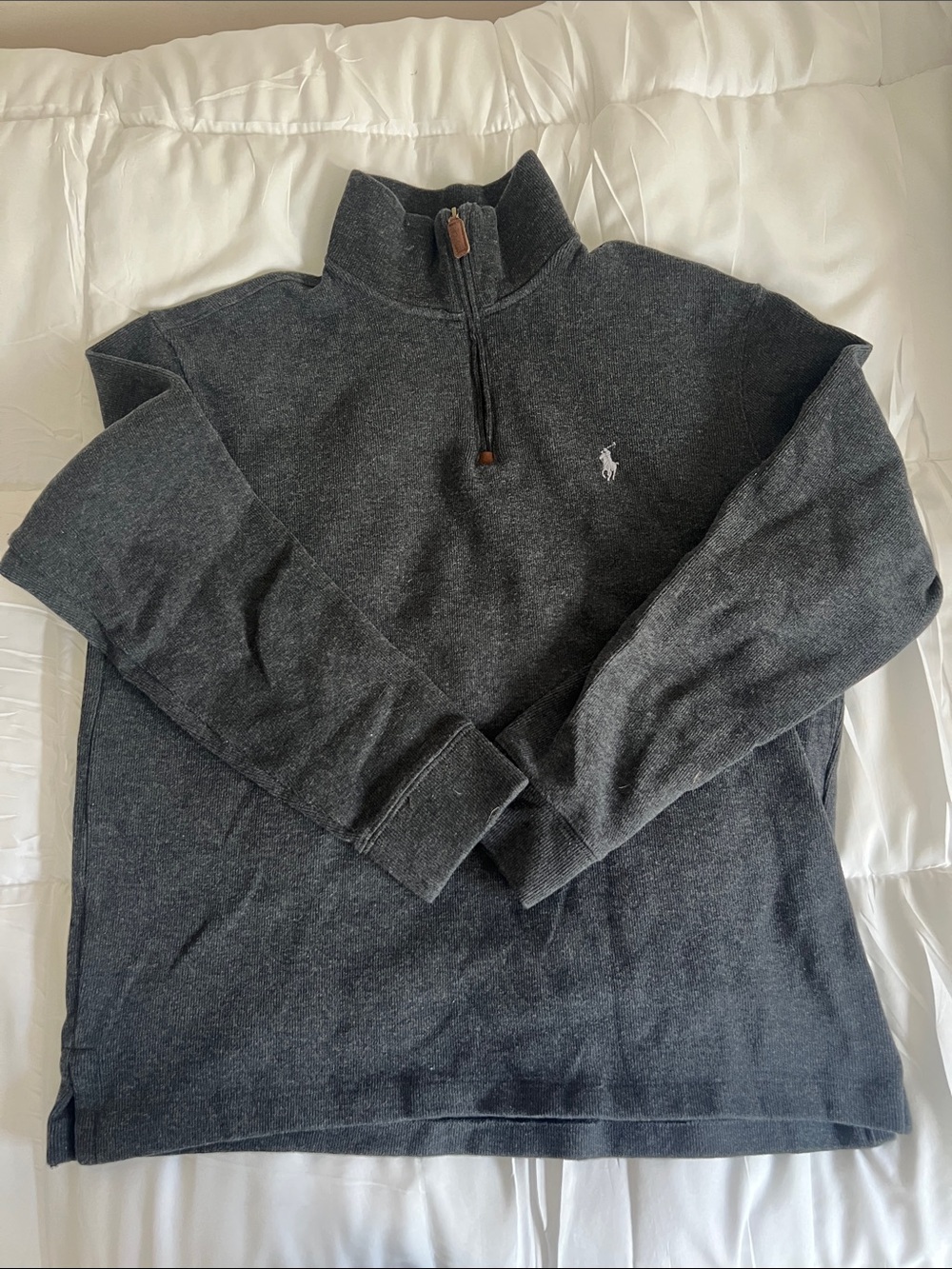 Polo by Ralph Lauren Dark Charcoal Quarter-Zip Sweater